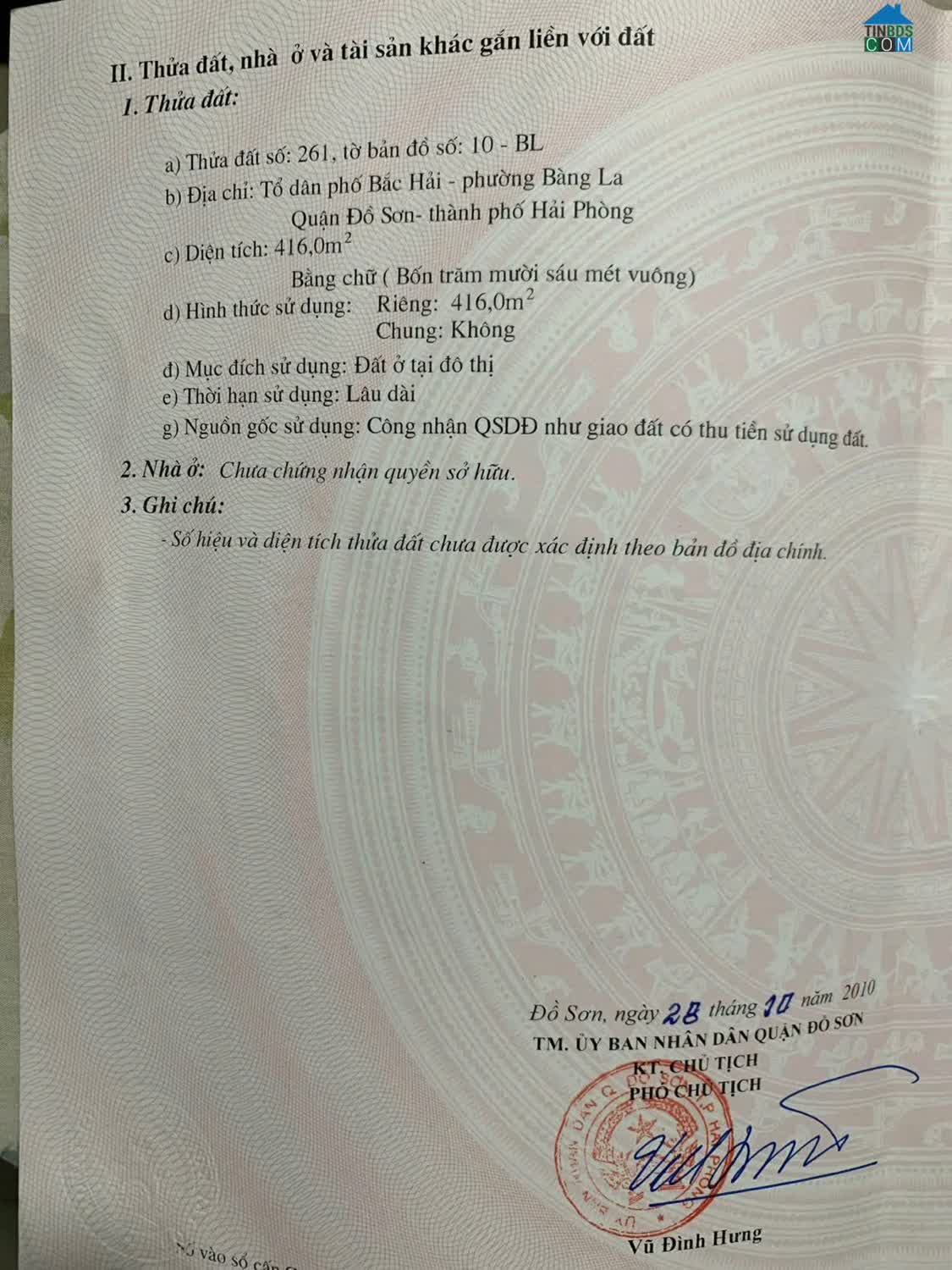 Ảnh Bán Lô Đất 416m² Trung Tâm Bàng La – Đồ Sơn Giá Chỉ 1X Triệu/m² Cực Hiếm Diện Tích Lớn – Zalo... 0