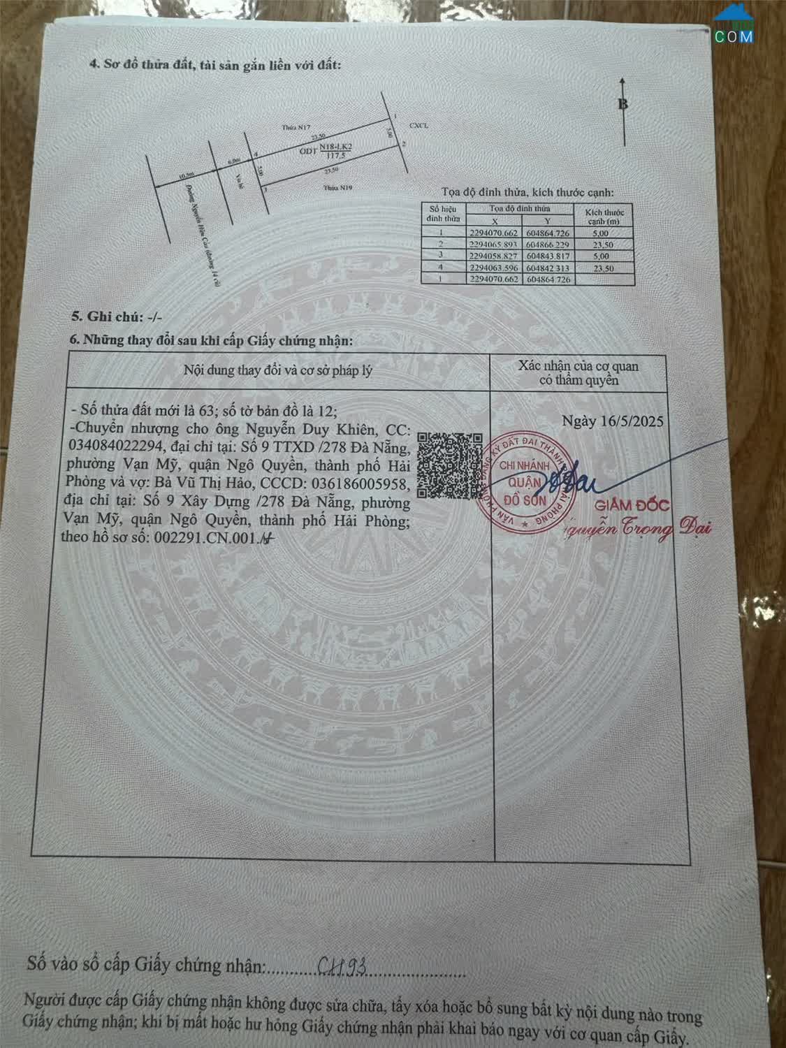 Ảnh Bán Lô Đất Đấu Giá Đồng Nẻo – Ngọc Xuyên – Đồ Sơn 117,5m² – Giá Chỉ 5xtr/m² Trung Tâm Kinh... 0