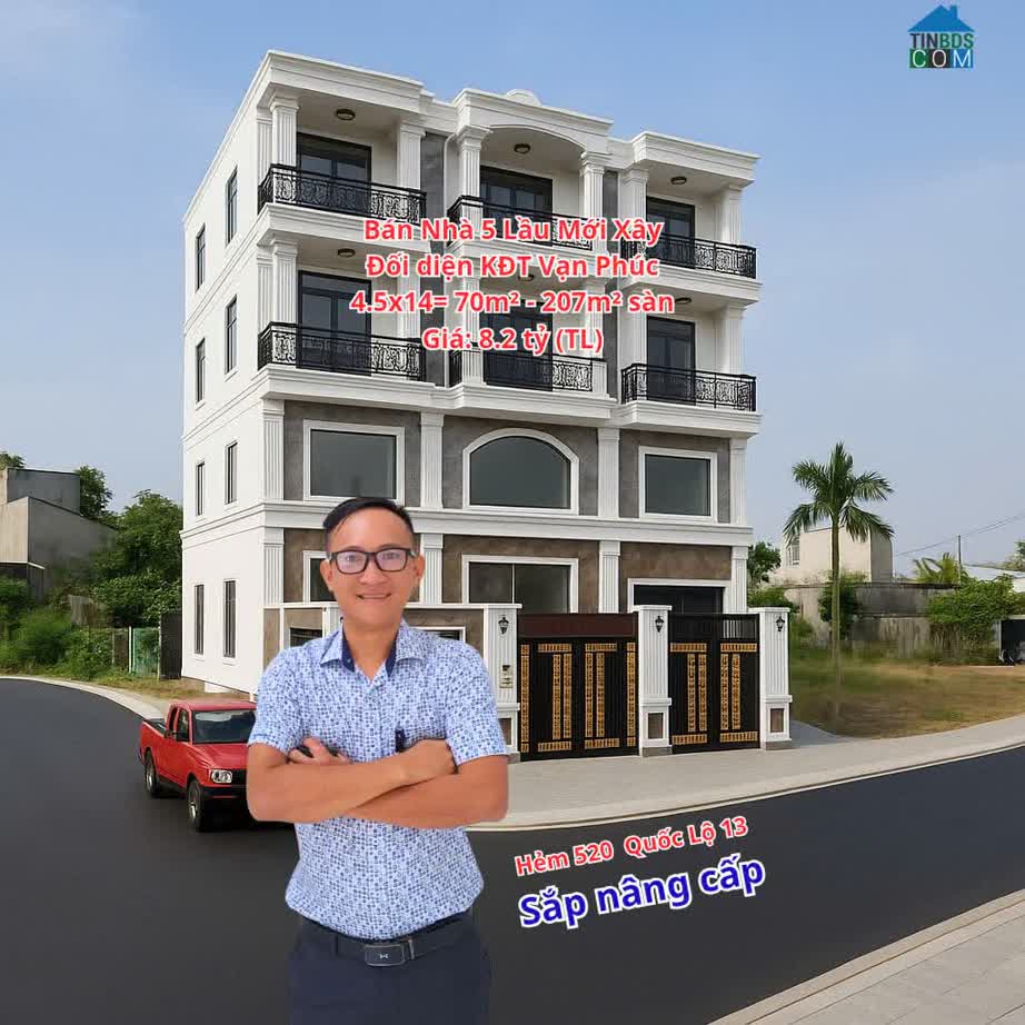 Ảnh Bán Nhà 5 Lầu Mới Xây Ngay Vạn Phúc - Hẻm 520 Quốc Lộ 13 - Hiệp Bình Phước - TP Thủ Đức 0