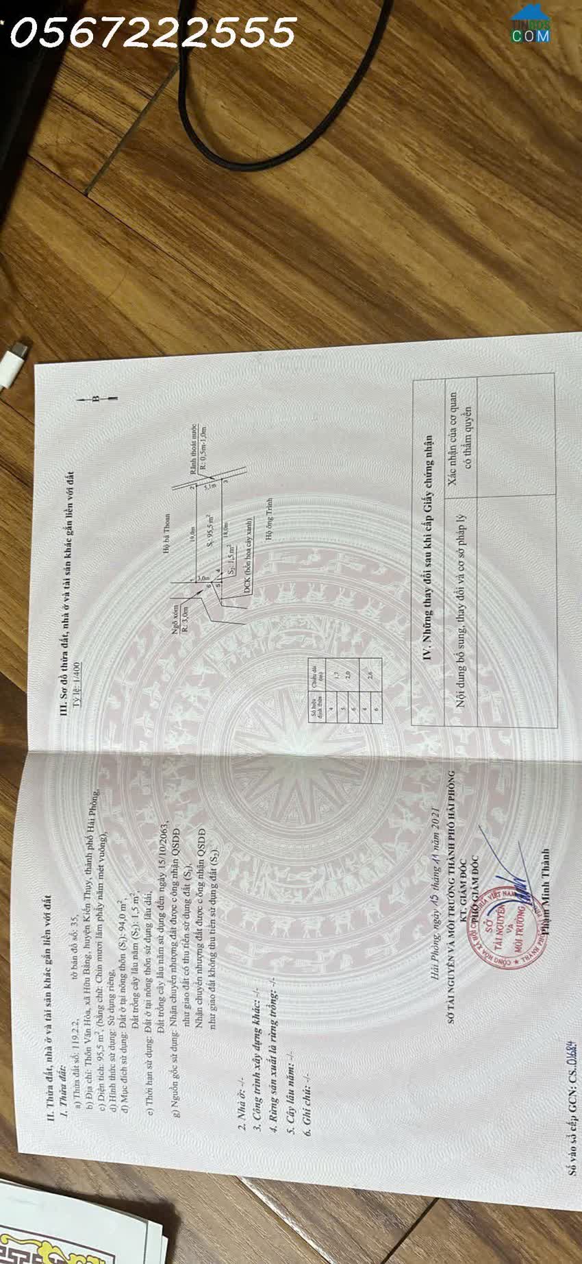 Ảnh Đất Rẻ Dưới 1 Tỷ – Văn Hòa Hữu Bằng, Kiến Thụy – 95,5m² Đường Ô Tô Zalo 0567 222 555 0