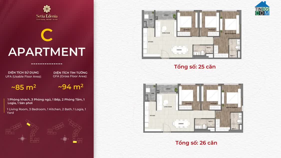 Ảnh Setia Edenia - khu đô thị Eco Xuân, căn hộ 2PN giá 3 tỷ, thanh toán 15tr/tháng 4