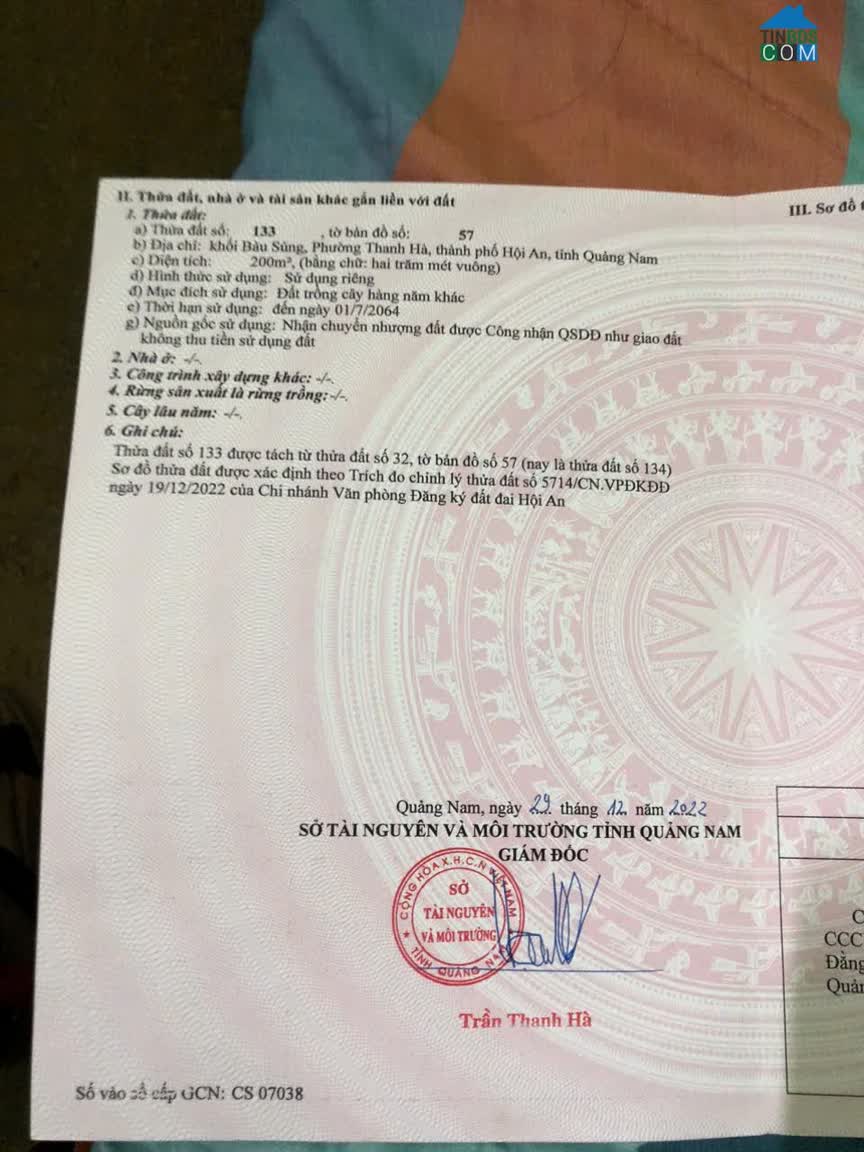 Ảnh Cần Bán Đất Hội An Tây (Thanh Hà Cũ), TP Hội An, Quảng Nam – Giá Chỉ 750 Triệu 0