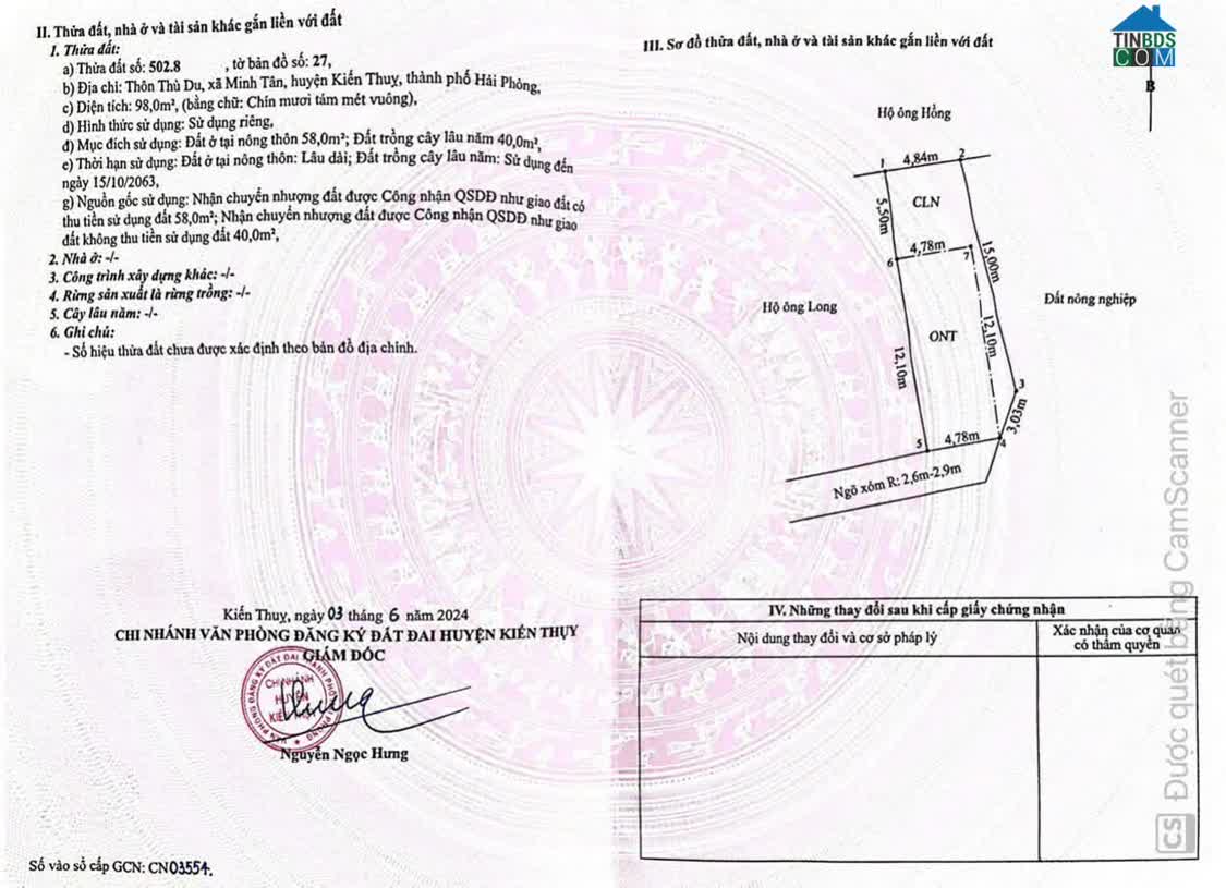 Ảnh Lô 98m² giá 9xx triệu – rẻ nhất Thù Du Minh Tân ZALO 0567 222 555 0