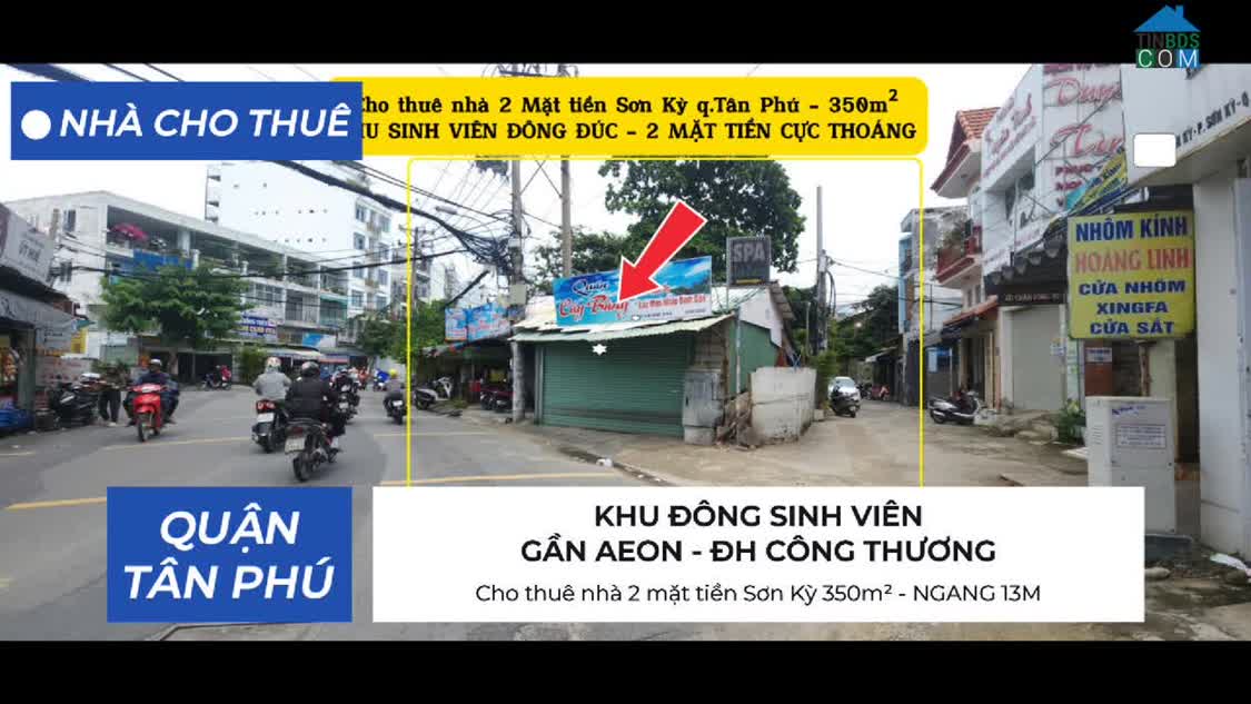 Ảnh Cho thuê nhà 2 mặt tiền Sơn Kỳ 350m² - NGANG 13M - GẦN ĐH CÔNG THƯƠNG 0
