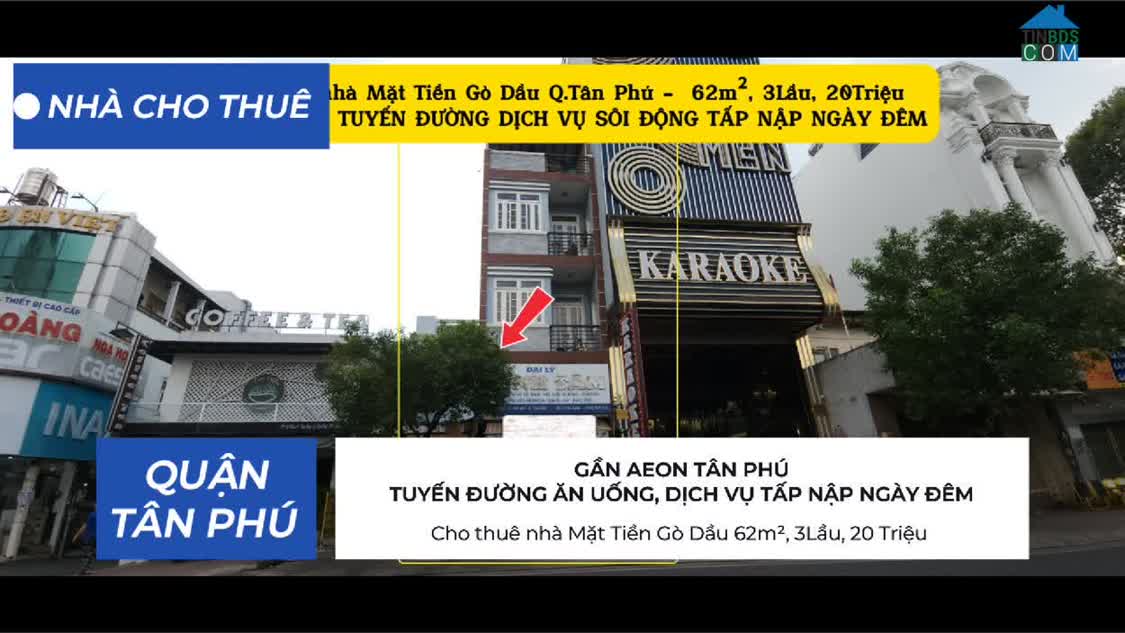 Ảnh Cho thuê nhà Mặt Tiền Gò Dầu 62m², 3Lầu, 20 Triệu - GẦN AEON 0
