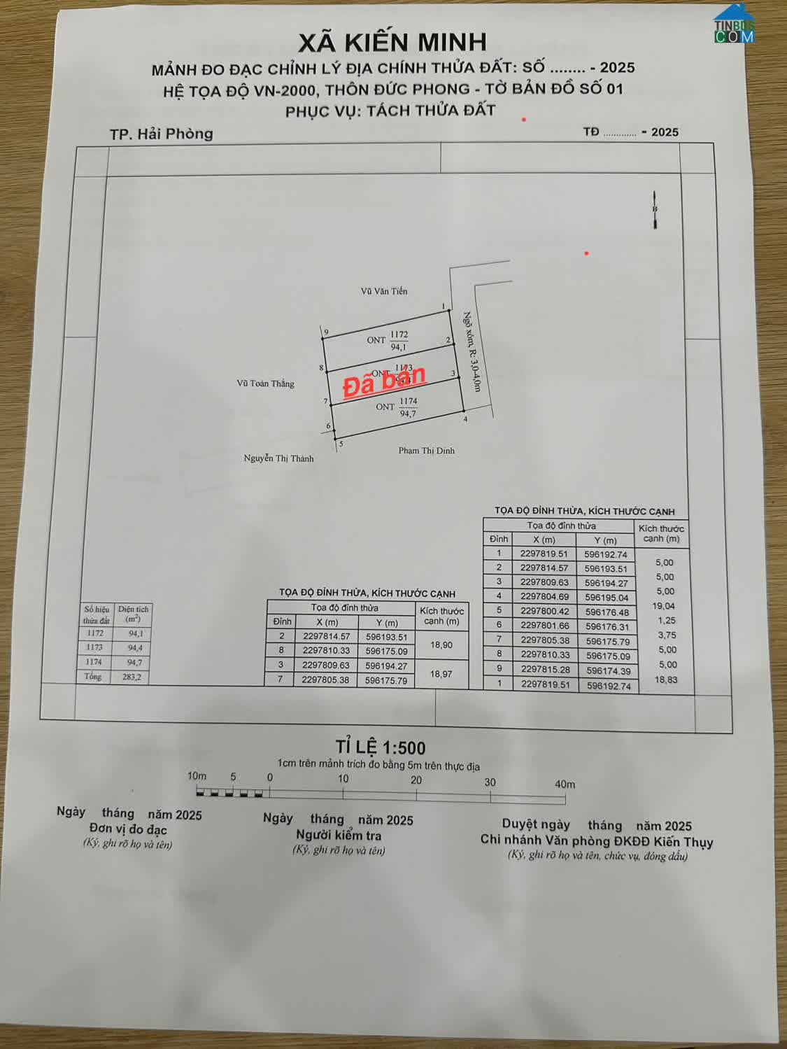 Ảnh Đất Đức Phong – Kiến Thụy 2 Lô F0 Cuối Cùng 94m² Giá Hơn 1 Tỷ – Hàng Hiếm Gần Vinhomes Zalo... 0