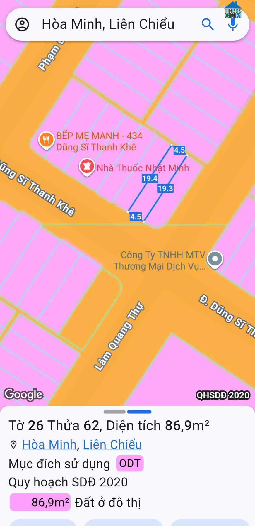 Ảnh Bán Đất Tiền Dũng Sĩ Thanh Khê - Sát Biển - Cách Biển Chỉ 150M 0