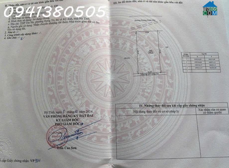 Ảnh Bán đất trung tâm Phường Hưng Trí (nay là Sông Trí). 0