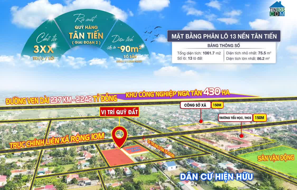 Ảnh Nhỉnh 300TR Có Ngay Lô Đất Trung Tâm Nga Sơn - Vị Trí Kim Cương - Sẵn Sổ 0