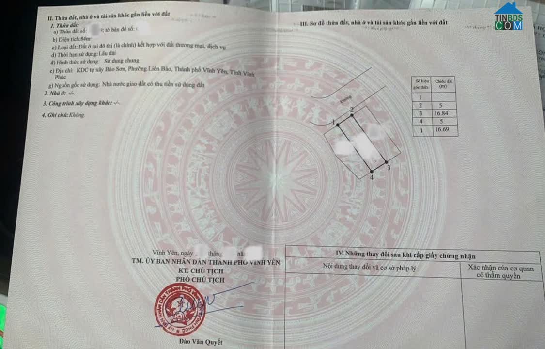 Ảnh Bán đất cạnh Hồ Bảo Sơn, Liên Bảo, Vĩnh yên, Vĩnh Phúc. DT 84m2 giá chỉ 4.1 tỷ 0