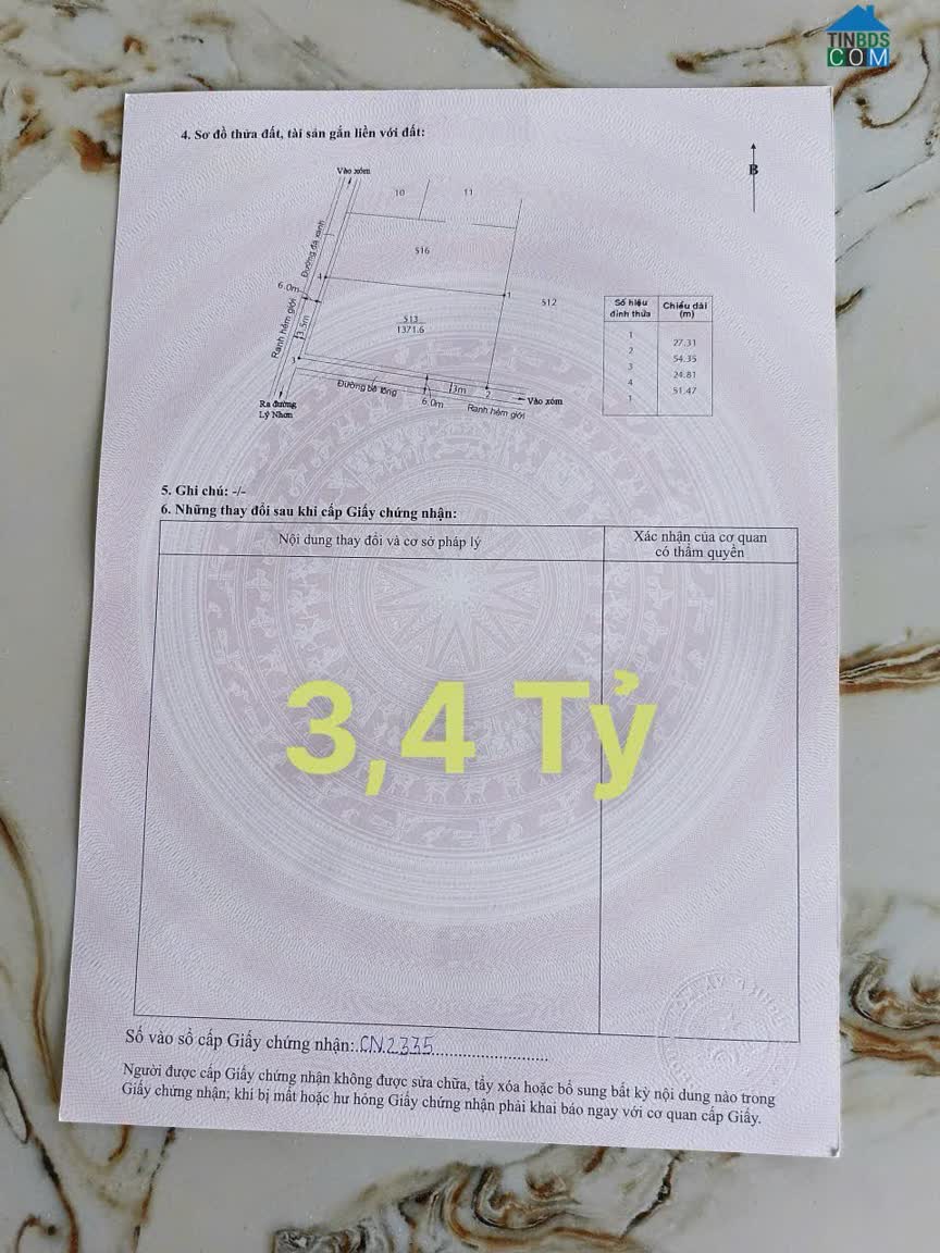 Ảnh Bán đất 2MT đường xe hơi xã An Thới Đông, Cần Giờ: 25 x 54, giá 3,4 tỷ. 0
