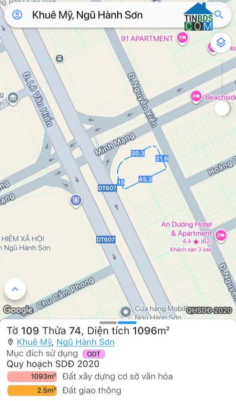 Ảnh Chuyển Nhượng Lô Góc 3MT Đường Minh Mạng Và Lê Văn Hiến, Khuê Mỹ 0