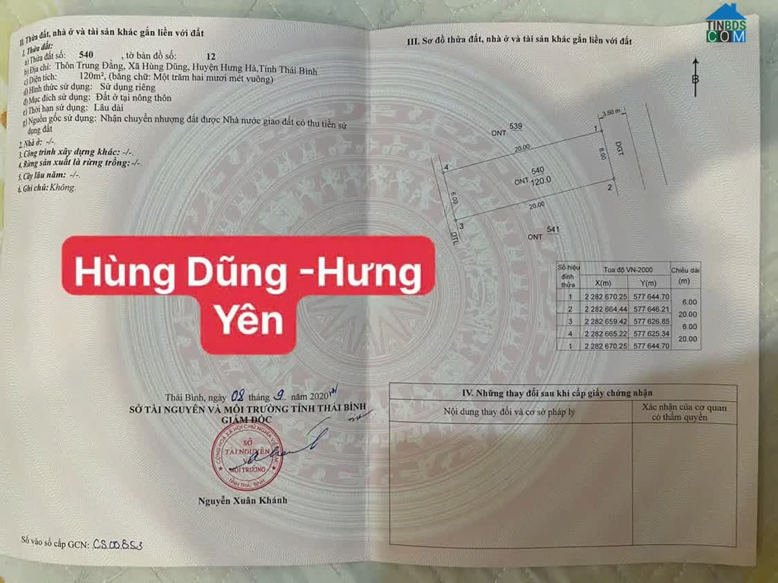 Ảnh Bán Lô Đất Giá Tốt – Mặt Tiền Rộng – Hưng Hà, Thái Bình 0