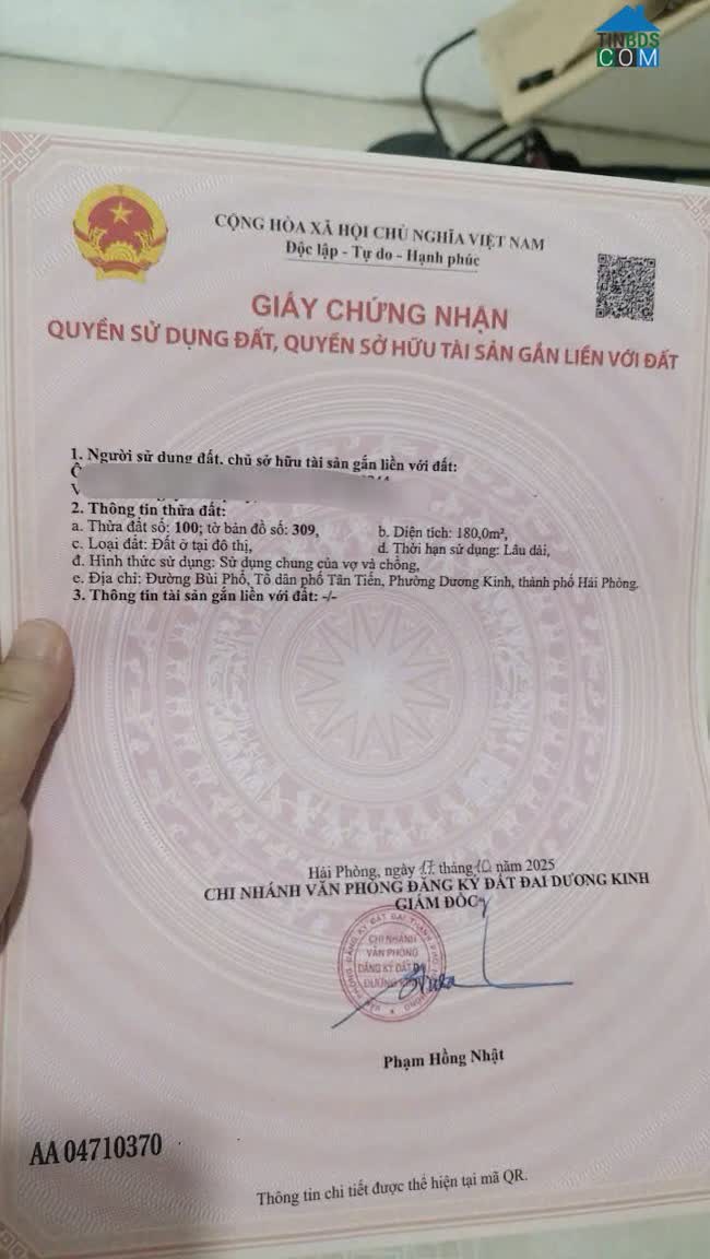 Ảnh Siêu Phẩm Mặt Đường Bùi Phổ – 180m² – Ngang 6M – Giá Hiếm Khu Trung Tâm Dương Kinh Zalo 0567... 0