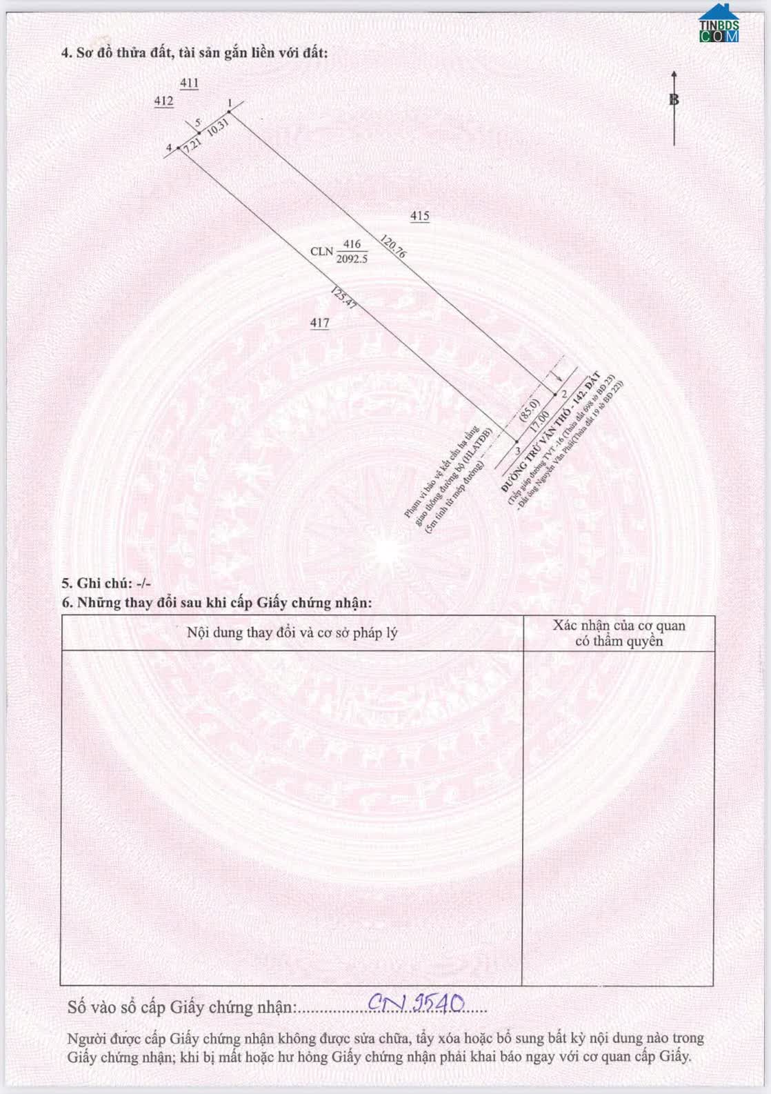 Ảnh Bán Lô Đất Vườn Bưởi Diện Tích 2100M2 Tại Trừ Văn Thố 0