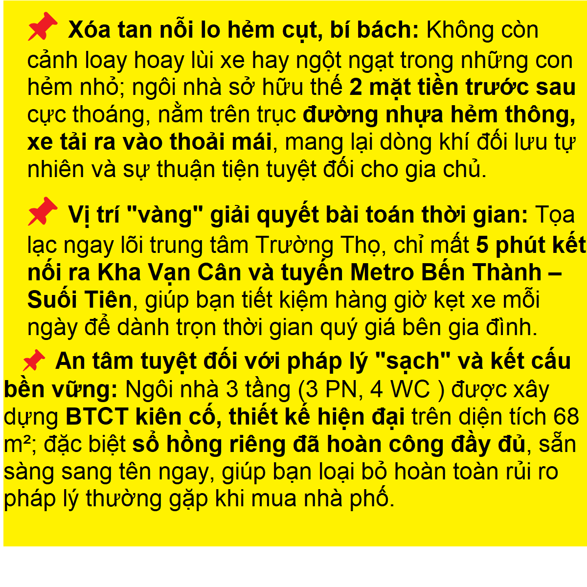 Ảnh Dừng lo " Hẻm nhỏ, pháp lý khó " | Sở hữu ngay nhà phố Thủ Đức| 2 mặt tiền hẻm xe hơi | 3 tầng 3... 0