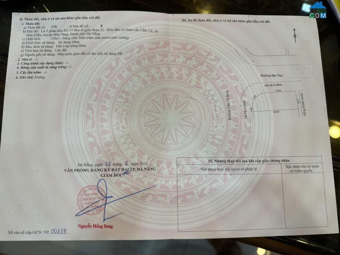 Ảnh Bán lô Góc đường Mẹ Thứ giao Trần Tử Bình - cạnh chùa Nam Sơn. DT 150m2 giá 10ty LH 0942992361 0