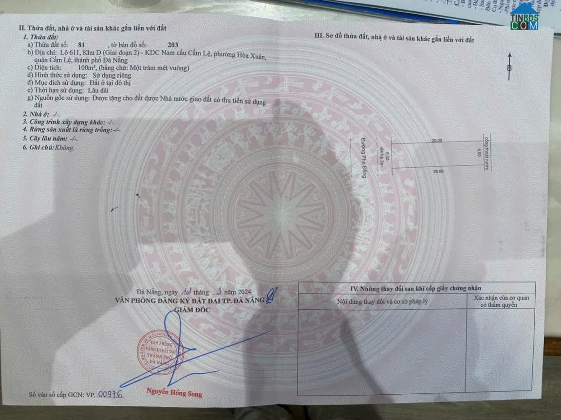 Ảnh Bán lô đất đường PHÙ ĐỔNG - Hoà Xuân -Cẩm Lệ, DT 100m2 giá 4ty550 LH 0942992361 0