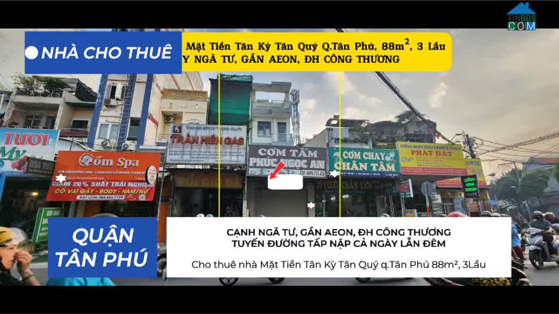 Ảnh Cho thuê nhà Mặt Tiền Tân Kỳ Tân Quý q.Tân Phú 88m², 3Lầu - CẠNH NGÃ TƯ- 27Triệu 0