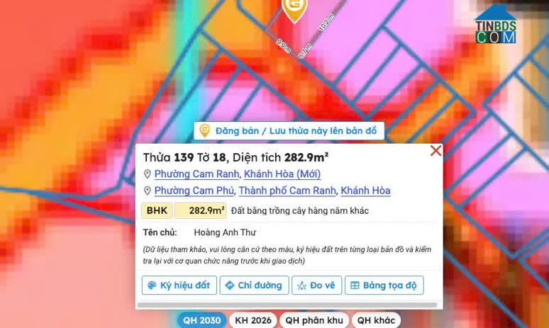 Ảnh Chính Chủ Bán Đất – Hùng Vương, Cam Ranh, Khánh Hòa 0