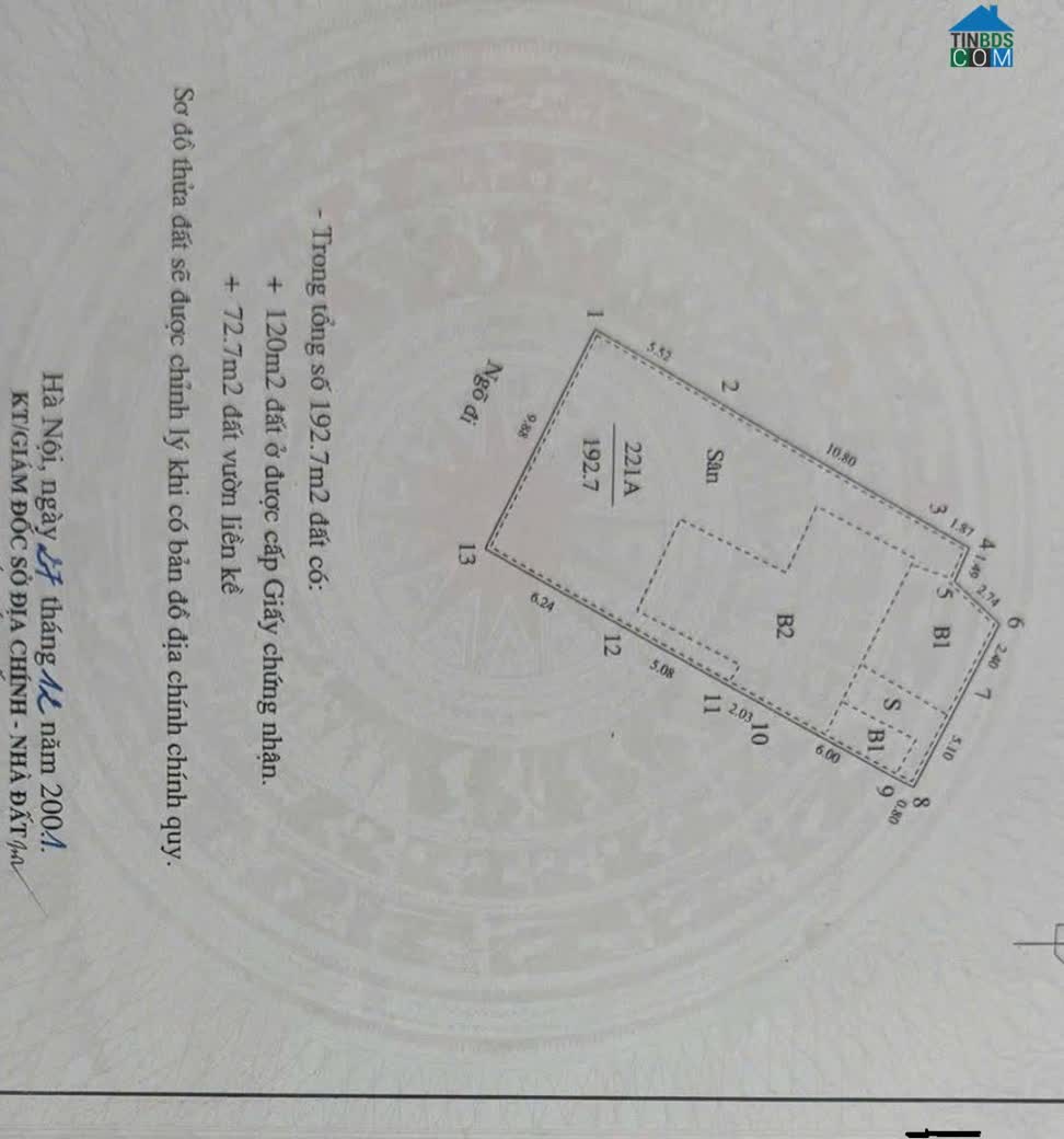 Ảnh Bán nr tại bạch mai giá thỏa thuận 200m2 mặt tiền 10m ngõ rộng 3m 0