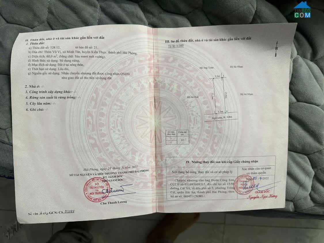 Ảnh Bán lô đất Vũ Vị – Minh Tân – Kiến Thụy 60m², ngõ ô tô, gần chợ & ga Minh Tân ZALO 0567 222 555 0