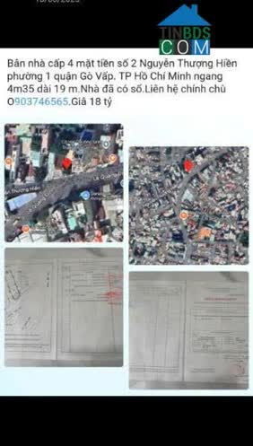 Ảnh Cần Bán Nhà Cấp 4 Mặt Tiền Số 2 Nguyễn Thượng Hiền - TP Hồ Chí Minh 0