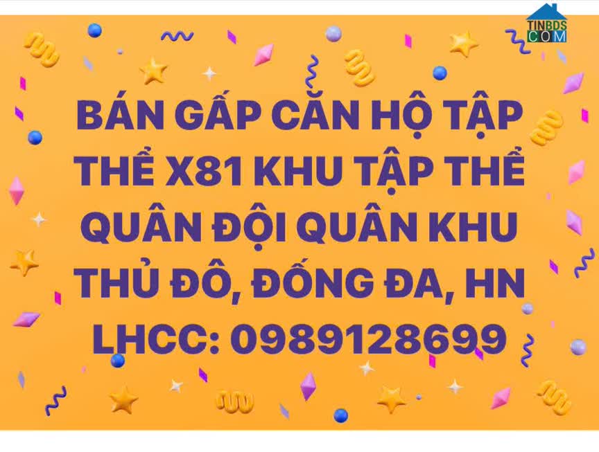 Ảnh Bán Gấp Căn Hộ Tập Thể Tòa X81 Khu Tập Thể Quân Đội Quân Khu Thủ Đô, Đống Đa 0