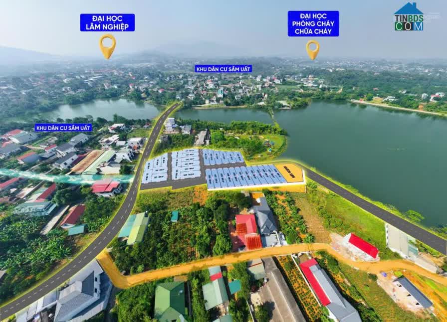 Ảnh Chính chủ độc quyền bán 23 lô đất mặt hồ xã Phú Cát Hoà Lạc vừa ra hàng, 100% thổ cư 3 tỷ/lô 120m2 0