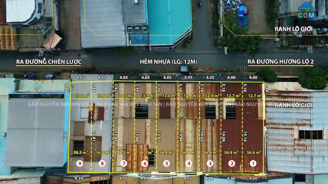 Ảnh Bán Đất Phân Lô Bình Tân 9 Lô 72m2 Đường Hương Lộ 2 Gần Tên Lửa Giá Tốt 5,3 Tỷ SHR 0