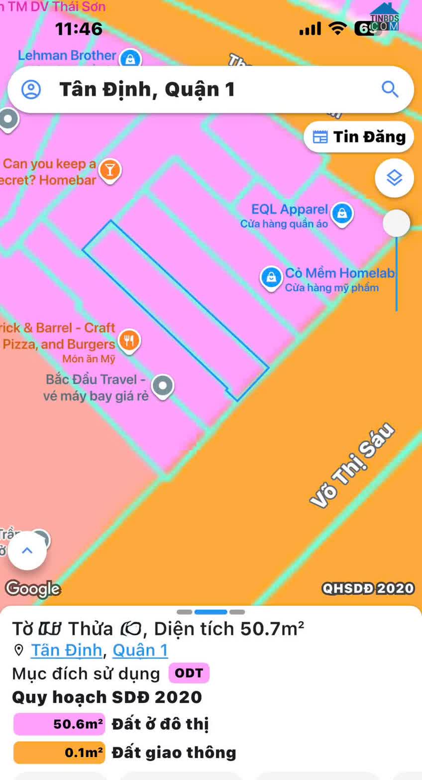 Ảnh Bán Nhà Mặt Tiền Đ.Võ Thị Sáu, Tân Định, Quận 1 - DT 52M2 Full Thổ Cư Vuông Đẹp - View Công Viên... 0