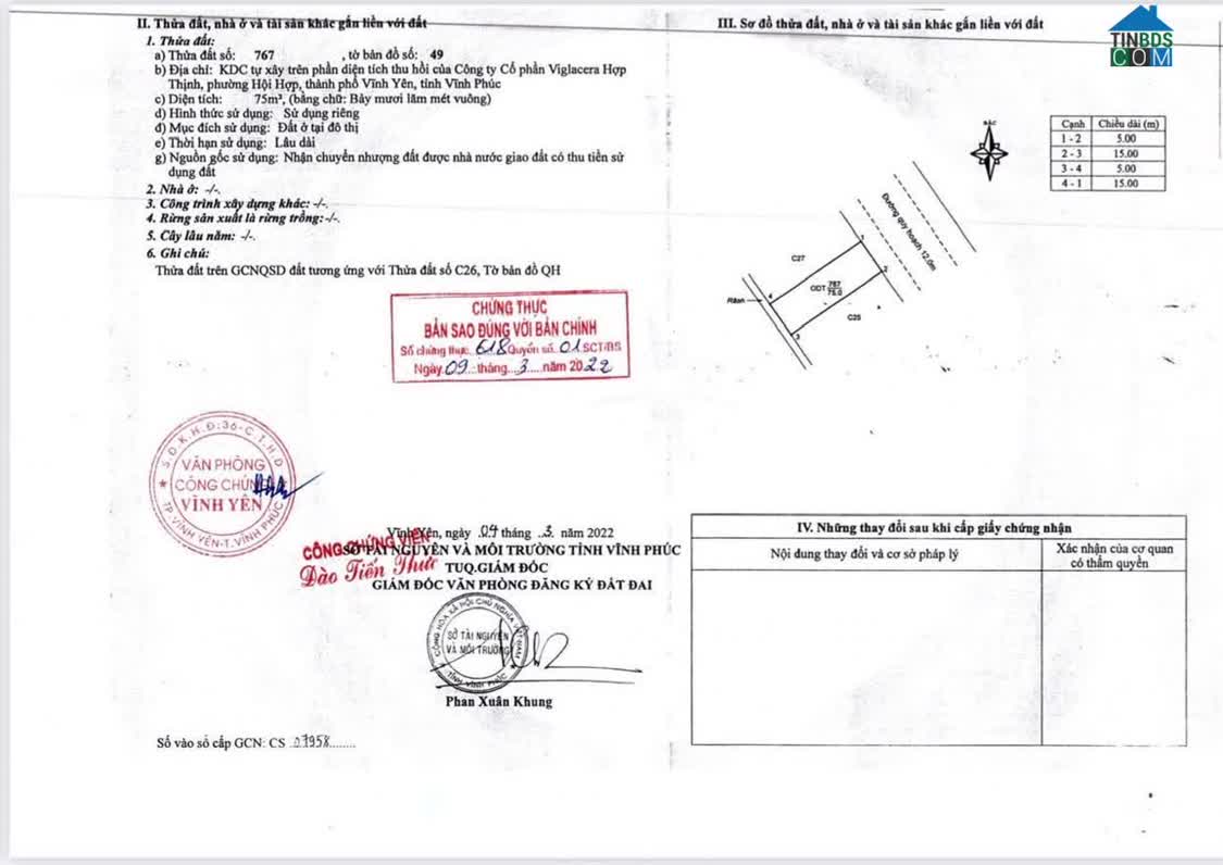 Ảnh Bán đất phân lô tại Hợp Thịnh, Hội Hợp, Vĩnh Yên, Vĩnh Phúc. Giá chỉ 2.25 tỷ 0