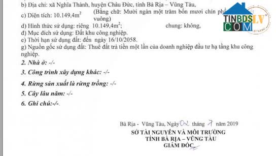 Ảnh Bán 3 lô đất – KCN Châu Đức, Nghĩa Thành, Bà Rịa - Vũng Tàu 0