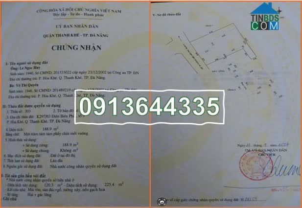 Ảnh Chính chủ bán đất tặng nhà tại Cù Chính Lan, Thanh Khê, Đà Nẵng, giá 16 tỷ - 0913644335 0
