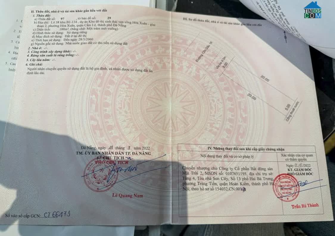 Ảnh Bán 3 Lô Đất Cồn Dầu Hoà Xuân, DT 100M2 / Lô, Giá Chỉ Từ 6-7 Tỷ. Lh:0929469357/ Zalo 0325447430 0