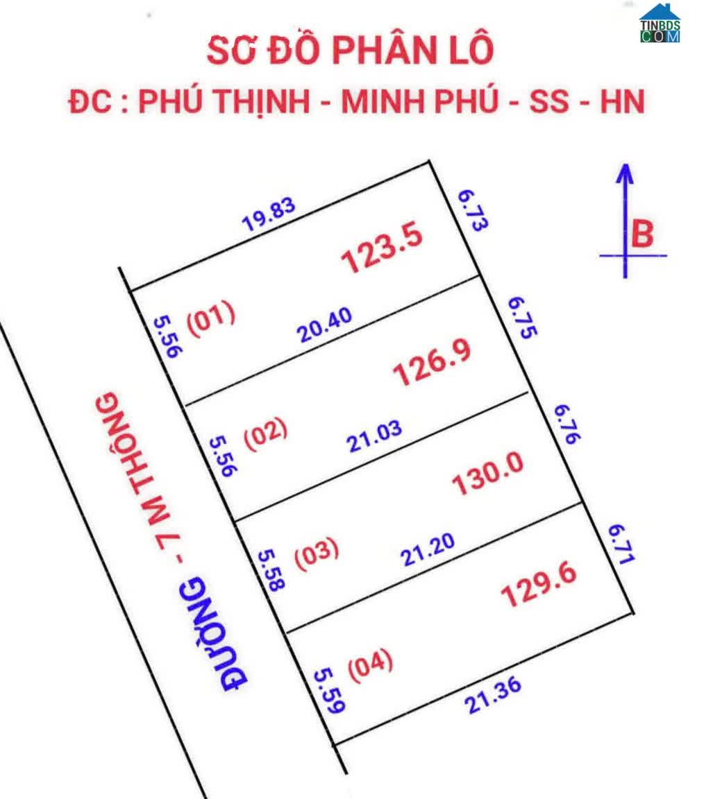 Ảnh Bán đất đẹp tại Xã Phú Minh, Huyện Sóc Sơn, Hà Nội, DT 129.6m2, giá 26 triệu/m2 0