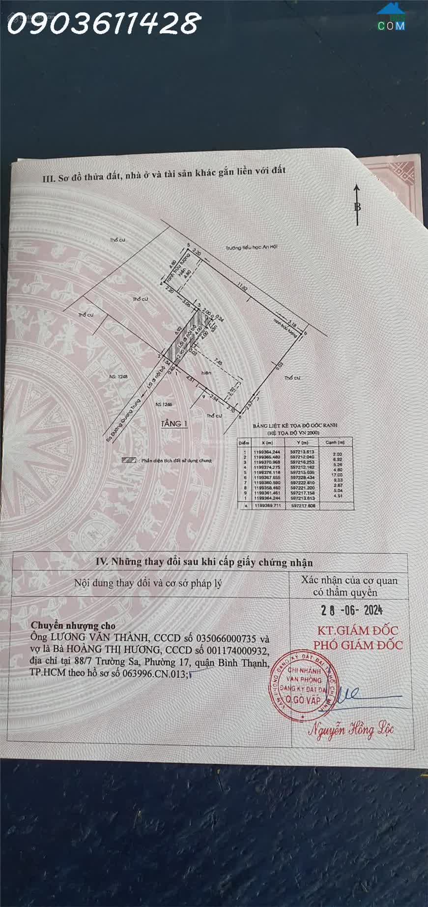 Ảnh Nhà 1/ cách mặt tiền Quang Trung chỉ 10m, diện tích lớn, tiện xây căn hộ dịch vụ hoặc tách 3 lô 0