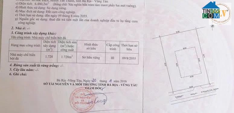 Ảnh Bán nhà xưởng CCN Tân Thành, BRVT 1.728m² 0