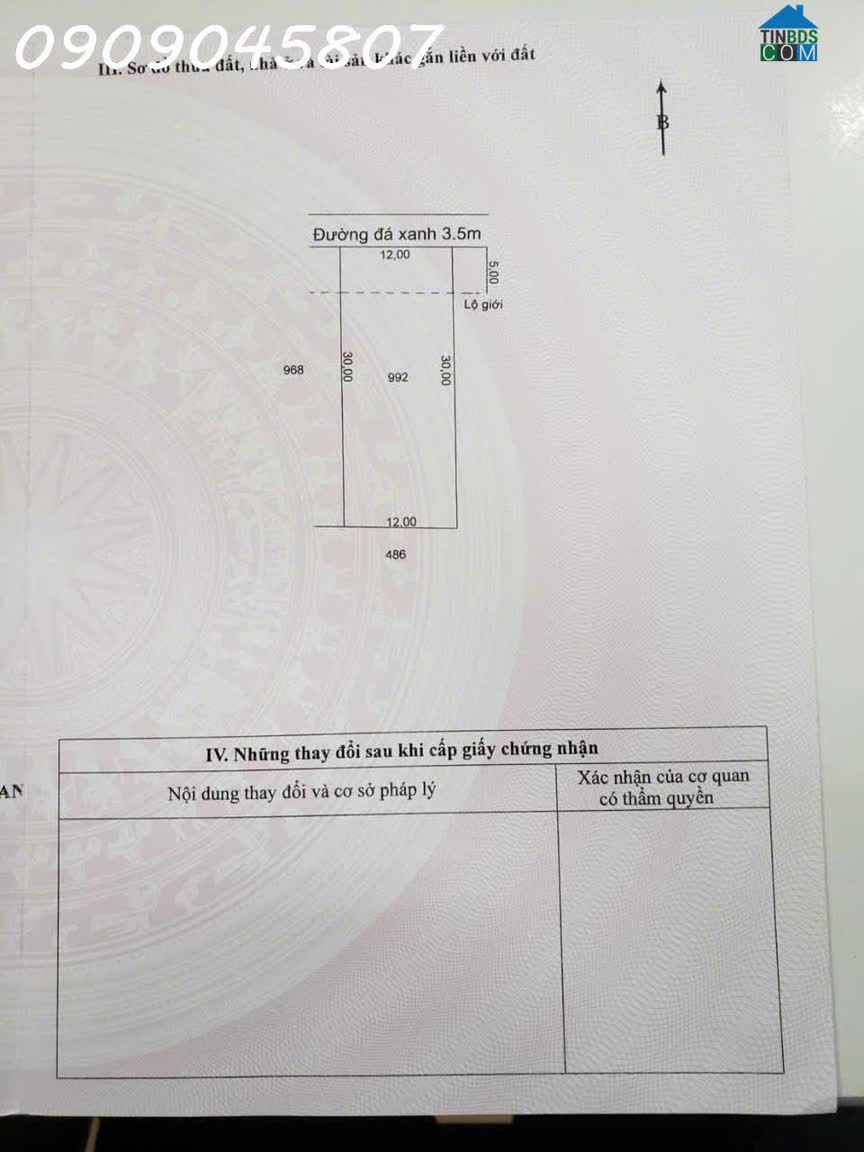 Ảnh Chính chủ bán gấp 360m2 đất thổ cư 100% Đức Hòa giá 1,55 tỷ có phí hh cho môi giới - LH 0909 045 807 0