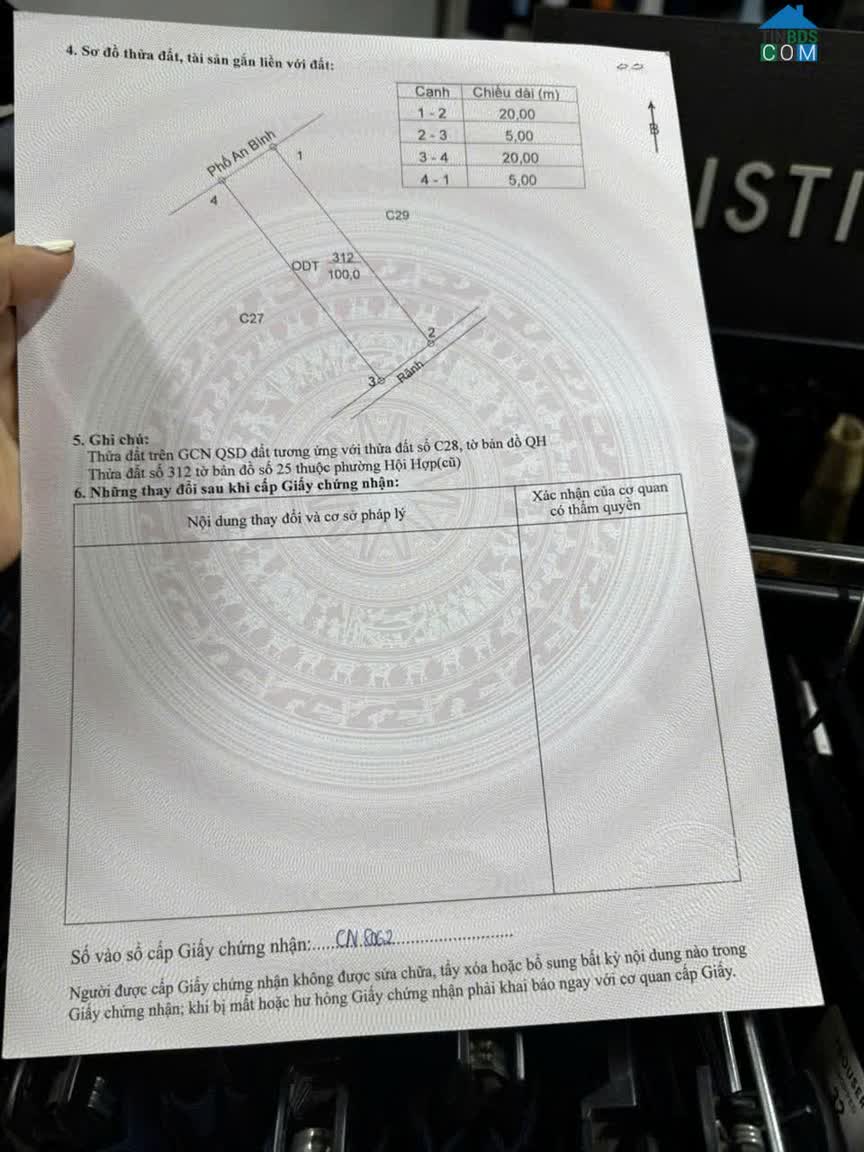 Ảnh Bán đất mặt phố đi bộ An Bình, Hội Hợp, Vĩnh Yên, Vĩnh Phúc. DT 100m2 giá chỉ 4.55 tỷBán đất mặt... 0