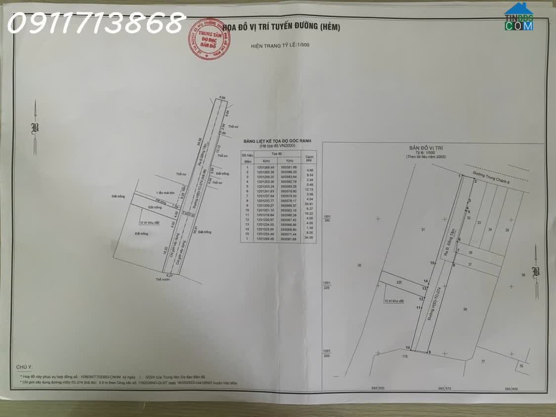 Ảnh Bán lô đất siêu đẹp đường Thương Mại 1, xã Bà Điểm, TP. HCM, Dt 73m2, giá 3,65 tỷ 0