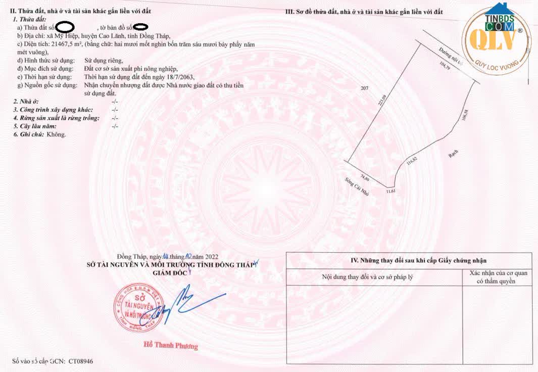 Ảnh Bán Đất Công Nghiệp –Mỹ Hiệp, Cao Lãnh, Đồng Tháp – 21.467m² 0