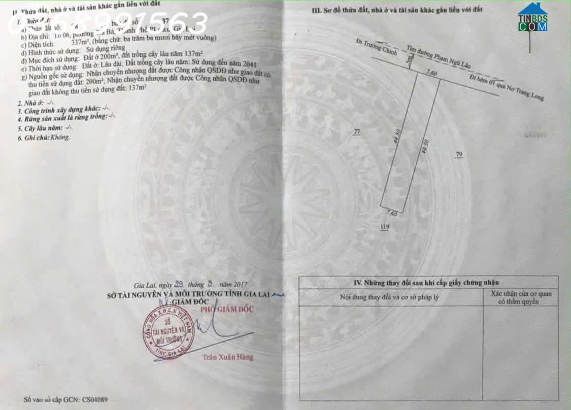 Ảnh Bán đất tặng ngay dãy trọ ( 10 phòng ) 24 Phạm Ngũ Lão, P.Hội Phú, DT 337m2, giá đầu tư 0