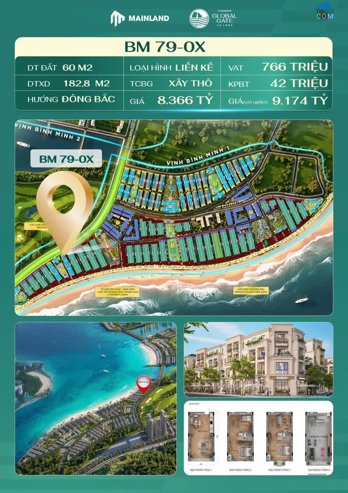 Ảnh Bán căn liền kề gần biển, sát sân golf BM79 Vịnh Bình Minh1, Hạ Long Xanh, Quản Ninh 0