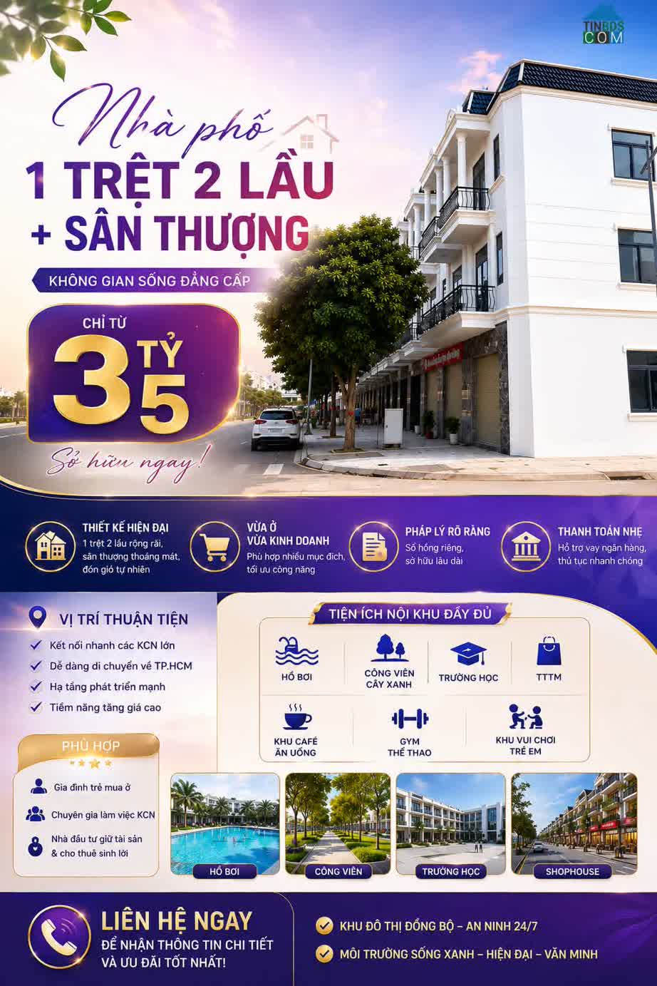 Ảnh Nhà Phố Trung Tâm – Chỉ Từ 5% Sở Hữu Ngay 0