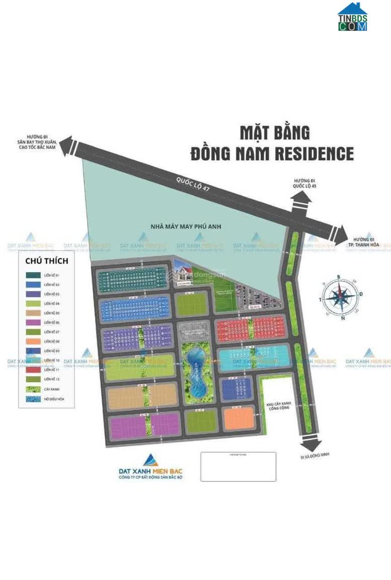 Ảnh Bán đất nền dự án KĐT Đồng Nam Residence Đông Khê, Thanh Hóa, DT 126m2, giá đầu tư 0
