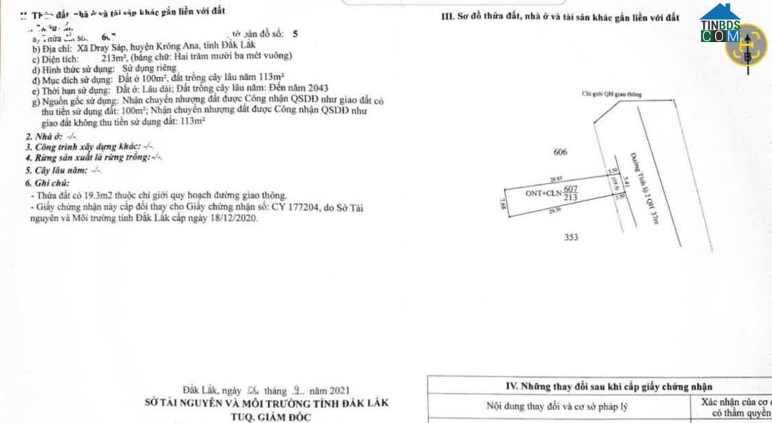 Ảnh Siêu phẩm đất MT đường tỉnh lộ 2, xã Dray Sáp, Krông Ana, Đắk Lắk, DT 213 m2, giá bán 1,35 tỷ 0