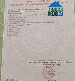 Ảnh Chính chủ bán nhà đất giá rẻ nhất tại thôn Thọ Am, xã Liên Ninh (Thanh Trì), Hà Nội, 0982067128 0