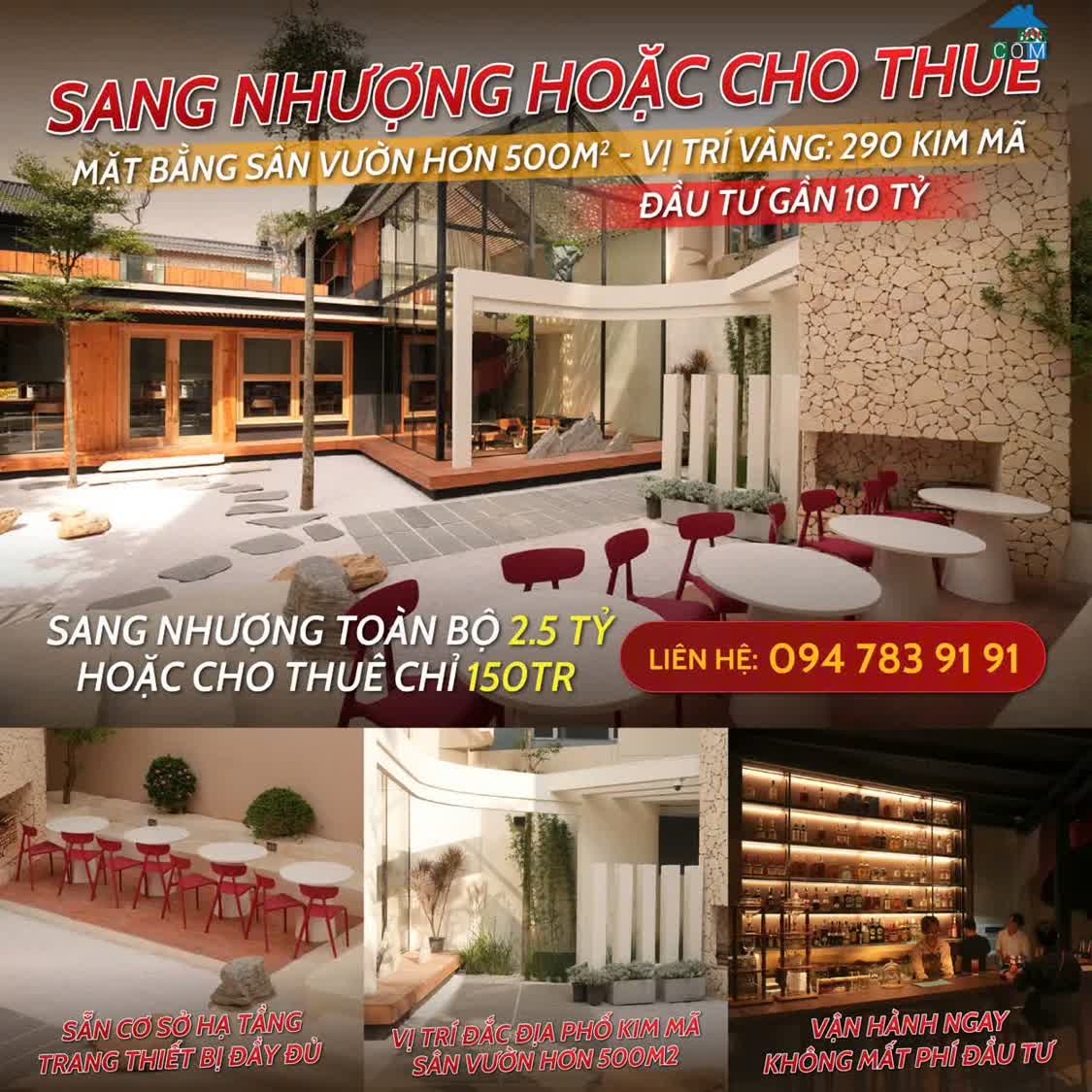 Ảnh Sang Nhượng Hoặc Cho Thuê Nhà Hàng Sân Vườn Hơn 500 M² (Chỉ Việc Vào Hoạt Động – 290 Kim Mã) 0