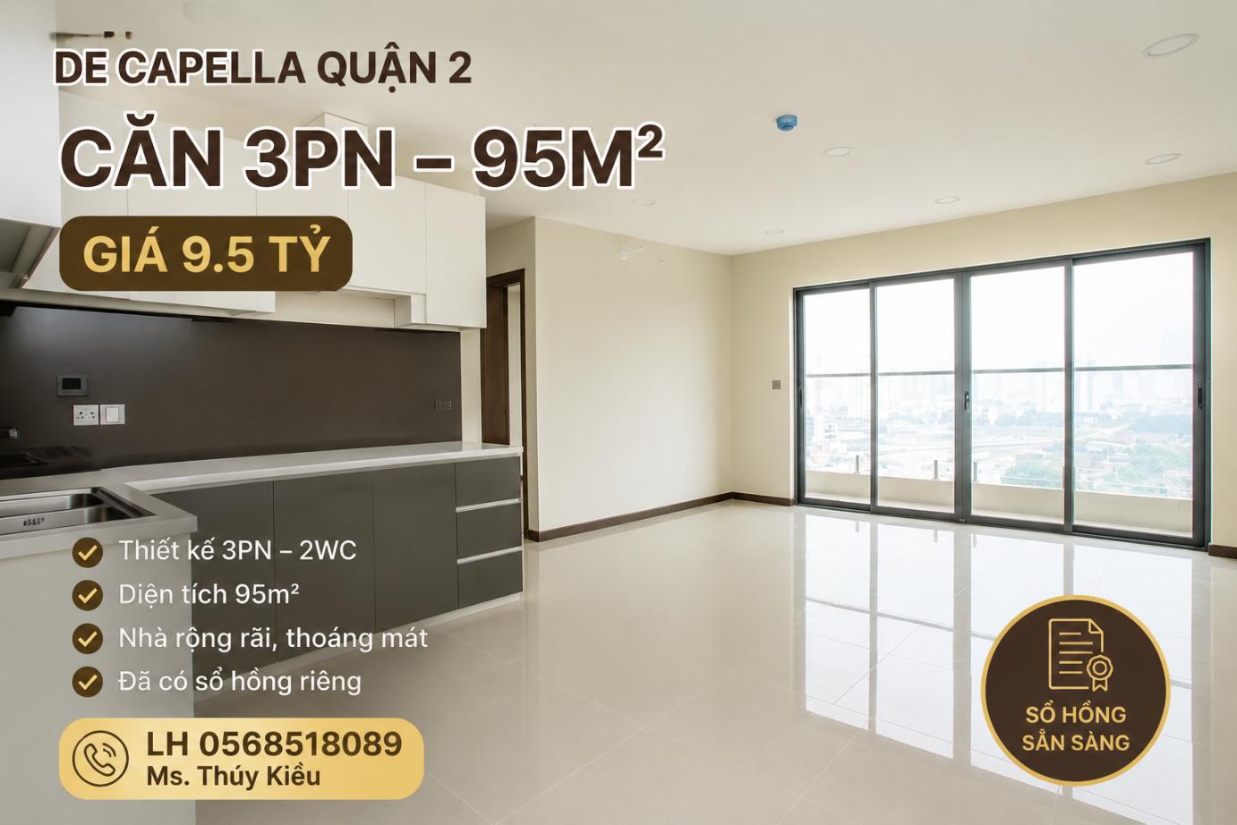 Ảnh Bán căn hộ 3PN De Capella Quận 2 giá 9.5 tỷ 0